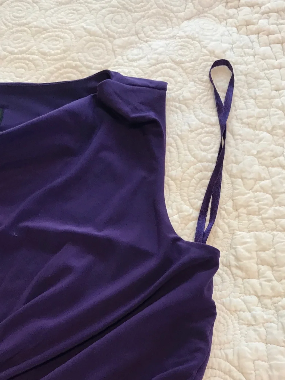 Jones NY sleeveless cowl neck purple midi length slip on dress (6) - Picture 13 of 15